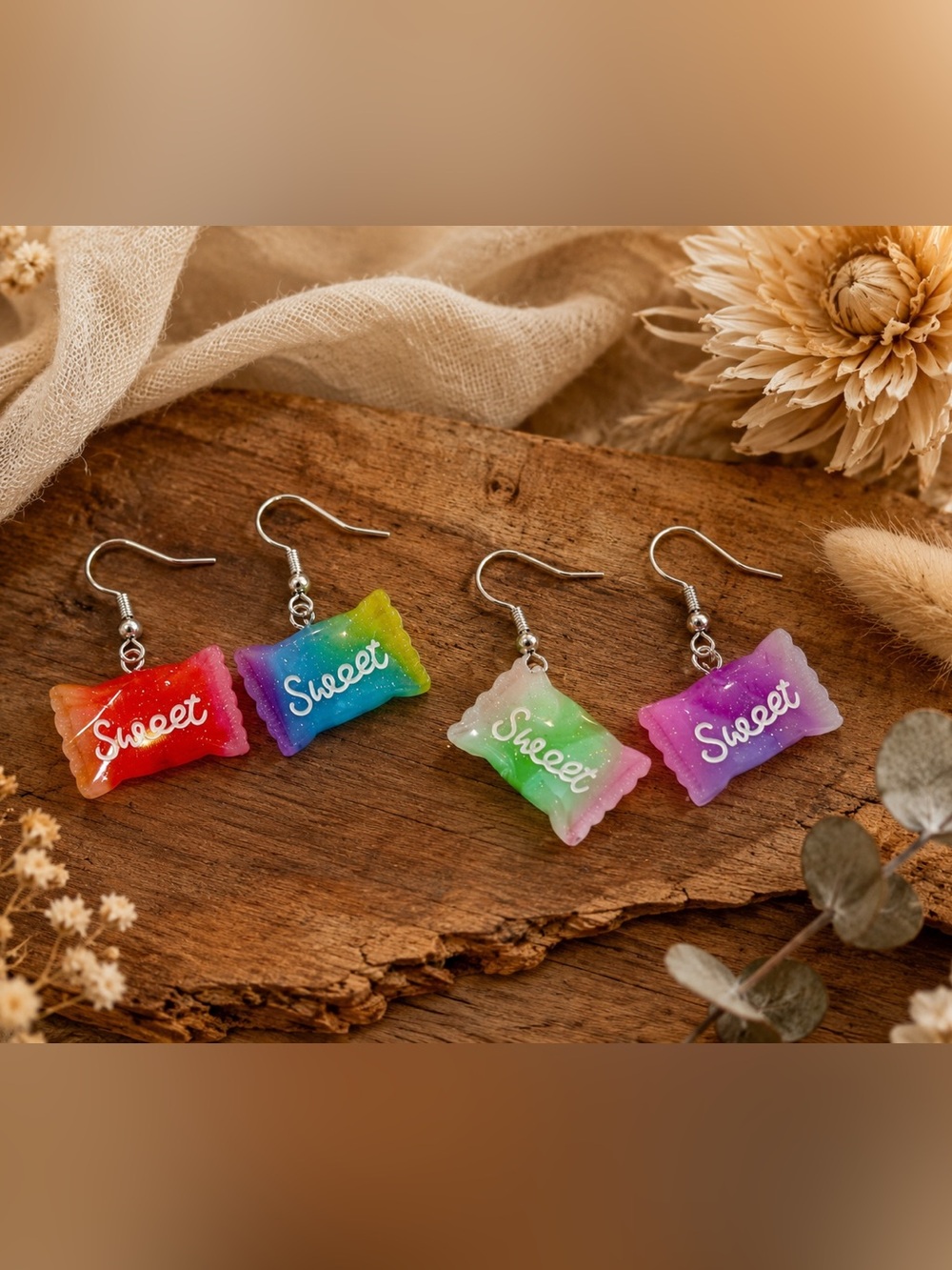 Retro Sweet Candy Dangle Earrings‎